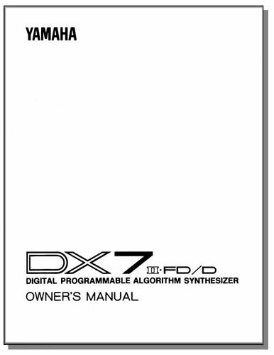 Yamaha dx7iifd manuale uso - yamaha,
