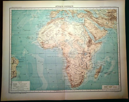 Carta geografica antica africa - carta,