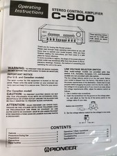 PIONEER C-90/C-900 INSTRUCTION