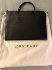 LONGCHAMP Valigetta S Le Foulonné PELLE NERA NUOVA