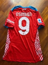 Maglia Osimhen Napoli Match Worn Issued Maradona Face Red Game Preparata Rare