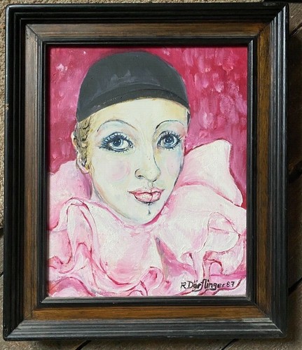 Dipinto olio pagliaccio - dipinto,