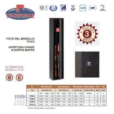 CASSAFORTE ARMADIETTO SICUREZZA PORTAFUCILI TECHNOMAX SERIE TCH/3 per 3 POSTI