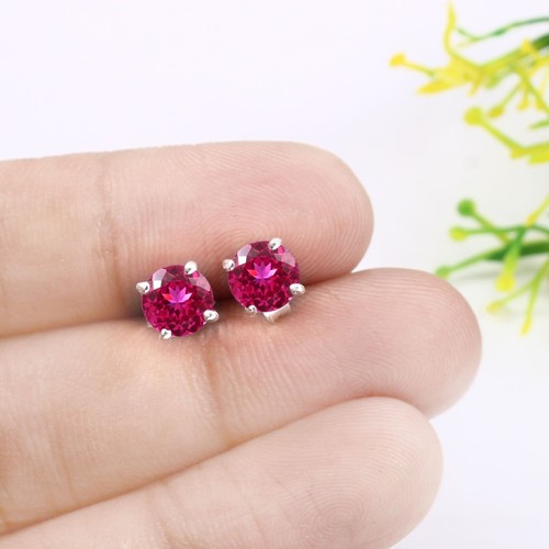 Zaffiro rosa rotondo - zaffiro, 6x6