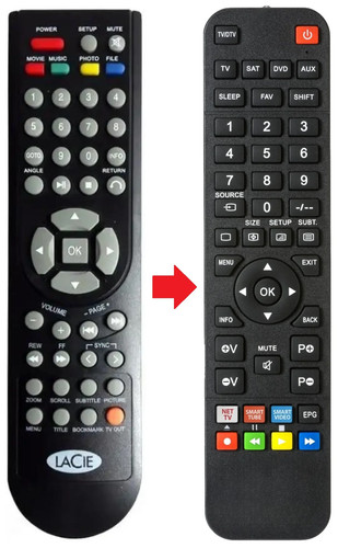 Telecomando adatto per lacie - telecomando,