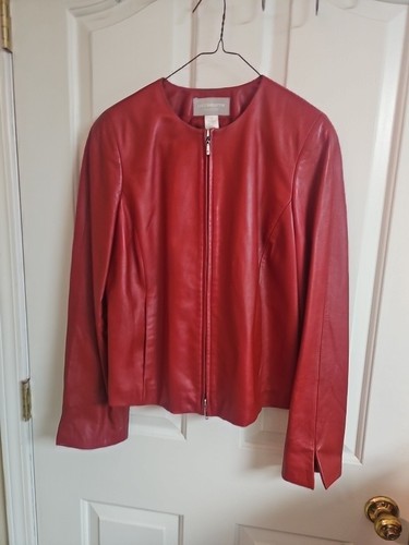 Giacca pelle rossa donna - giacca,