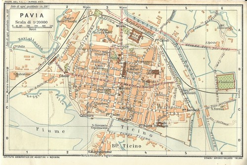 Pavia mappa touring club - pavia,