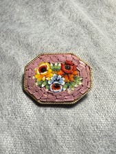 Spilla In Micro Mosaico Fiorentino