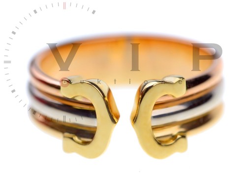 Anello cartier doppio logo - anello,
