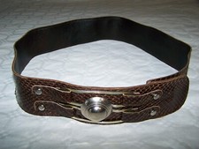 CINTURA  PITONE 100% PYTHON SKIN BELT MADE IN ITALY VTG 60/70  MIS 85