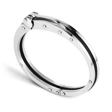 Bracciale uomo bicolore nero