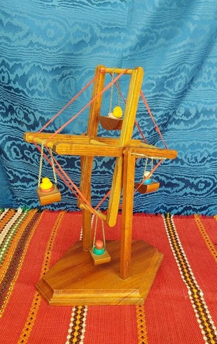 Giostra giocattolo legno - giostra, trazo
