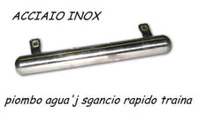 piombo agua'j acciaio inox 300g sgancio rapido pesca traina traino affondatore