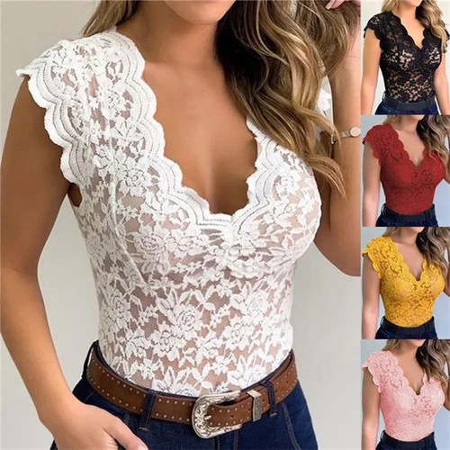 Top elegante pizzo - in, floreale