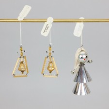 Decorations decorazioni vintage christmas set di 3 1970 Czechoslovakia RARE!