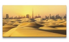 Quadro su tela 120x60 cm Dubai grattacielo Burj Khalifa deserto skyline