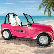 Barbie Car Jeep Pink Beach