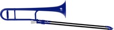 MardiBrass Jazz Trombone Plastica in Tenore Bb/Sib con Bocchino e Borsa Blu 12mm
