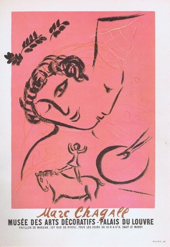 Marc chagall peintre en rose - -,