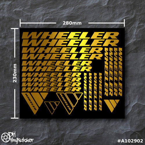 Wheeler set adesivi - adesivi, oro