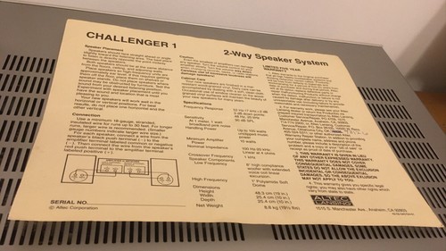 Altec lansing challenger - challenger, 1