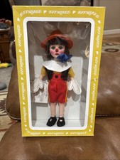 1981 Il meraviglioso mondo delle bambole Effanbee libro di fiabe Pinocchio da collezione nuovo