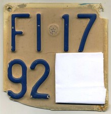 LAMBRETTA 125 3° SERIE. TARGA  + LIBRETTO  BUONI FIRENZE 1965