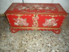 Cassapanca Tirolese dipinta datata 1879 