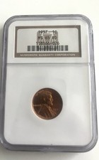 Moneta 1c 1937 NGC MS65 RD