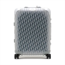 Dior × Rimowa Valigetta da trasporto in alluminio obliquo argento PIN 722