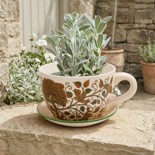 Portavaso tazza foglie - , in