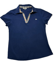 Polo donna Burberry blu con