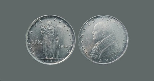 Città del vaticano 100 lire - del,