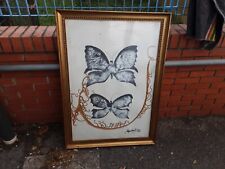 GRANDE QUADRO PITTURA A SABBIA FIRMATO DIMENSIONI 80X 110 BELLISSIMA ANCHE LA CO