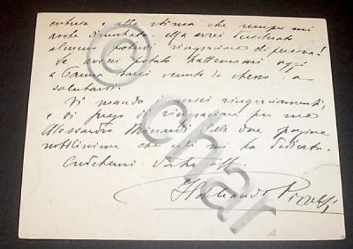 Autografo biglietto - autografo,