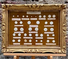 Quadro Monetazione Greca - Sicula e Magna Graecia calchi gesso dal vero 1970 ca