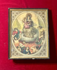 ARTE SACRA religione MADONNA DEL CARMINE 1900 in parte dipinta catholic vaticano