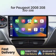 Autoradio Android 14 Wireless CarPlay per Peugeot 208 2008 (2012–2018) GPS WiFi