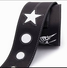 Stinger Straps-Star Guitar Strap-The Cosmonaut In bianco e nero