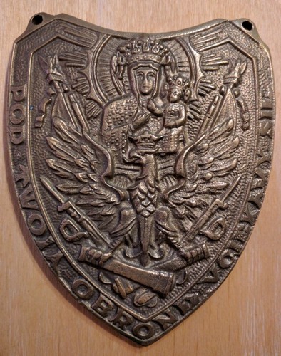 Vintage piastra scudo madonna - piastra,