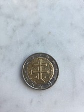 moneta 2 euro 2015 slovensko con errore di conio sullla crocie