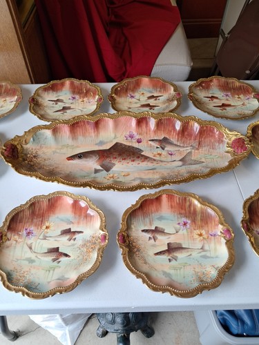 Antico servizio pesce - , in