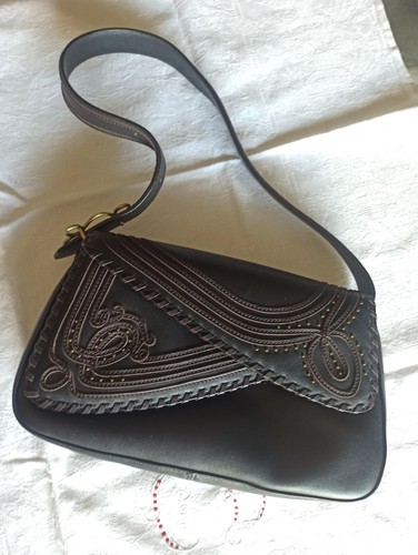 Borsa pelle tosca blu - borsa,
