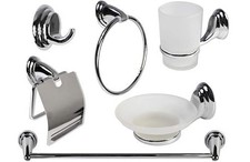 Set 6 Accessori Bagno Cromo
