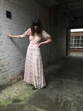 Maxi abito anni 30 rosa malva