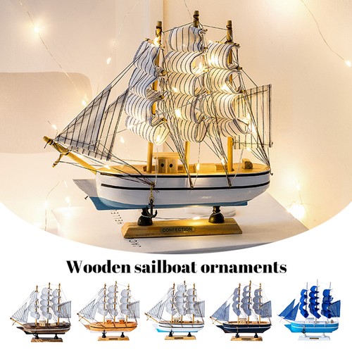 Handmade wooden sailboat model - wooden,