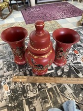 Voor Zuiver set vaso in latta rosso vintage 