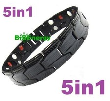 Braccialetto Energia Magnetica Salute 5in1 Bracciale Bio PURO TITANIO