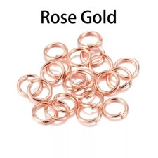 450 pz Anellini ORO ROSATO Connettori Anelli Apribili 5 - 8 -10 mm 