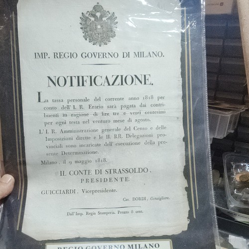 1818 notificazione milano - 1818,